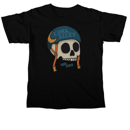 Luna Alley Bike Shop, a Black Comfort Colors Unisex Tee