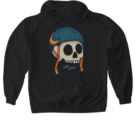 Luna Alley Bike Shop, a Black Gildan Softstyle Pullover Hoodie