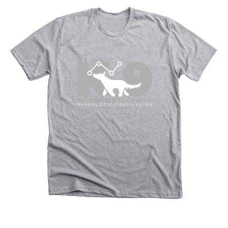 Perros Detectando Datos camisetas en espa?ol, a Athletic Heather Premium Unisex Tee