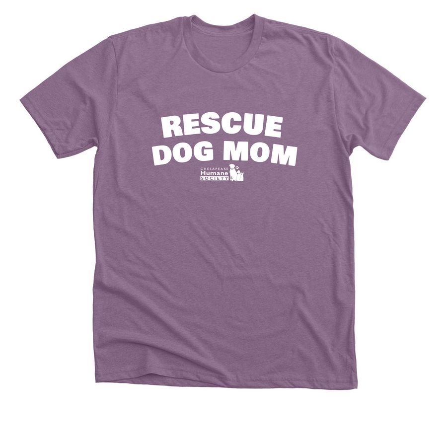 Real Women Adopt Dogs, a Heather Purple Premium Unisex Tee