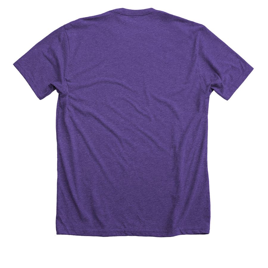 Summer Vibes, a Heather Team Purple Premium Unisex Tee (back-view)