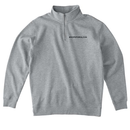 Transform-Evolve-Unfold, a Grey Heather Midweight Quarter Zip Pullover