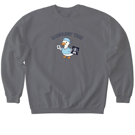 Rad Tech Duck&nbsp;, a Charcoal Softstyle Crewneck Sweatshirt