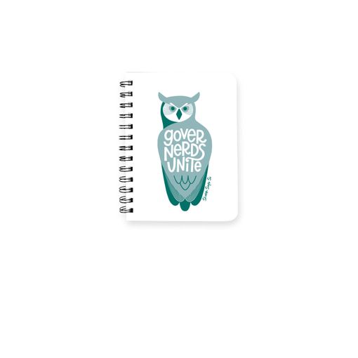 Governerds Unite Owl (Green) Spiral Notebook