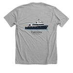 Boat Logo on Back, a Athletic Heather Premium Unisex Tee (back-view)