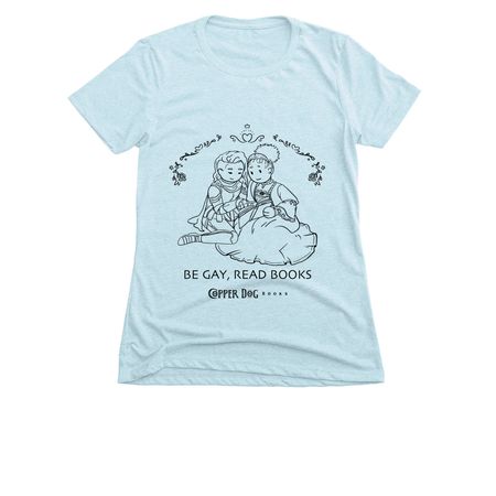 Be Gay,&nbsp; Read Books - Princesses, a Ice Blue Women's Slim Fit Tee