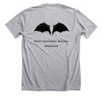 Bat World- Bat Wings Tee&nbsp;, a Athletic Heather Premium Unisex Tee (back-view)