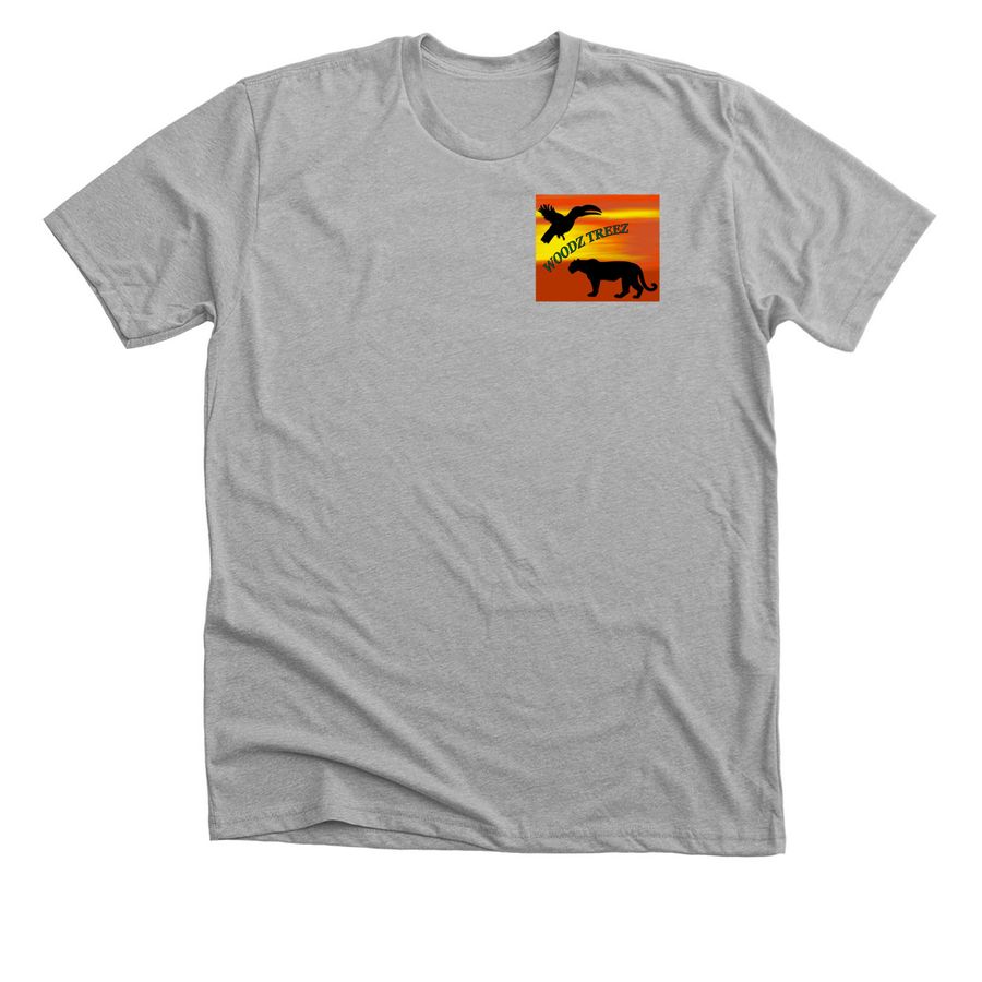 Woodz Treez Logo, a Athletic Heather Premium Unisex Tee