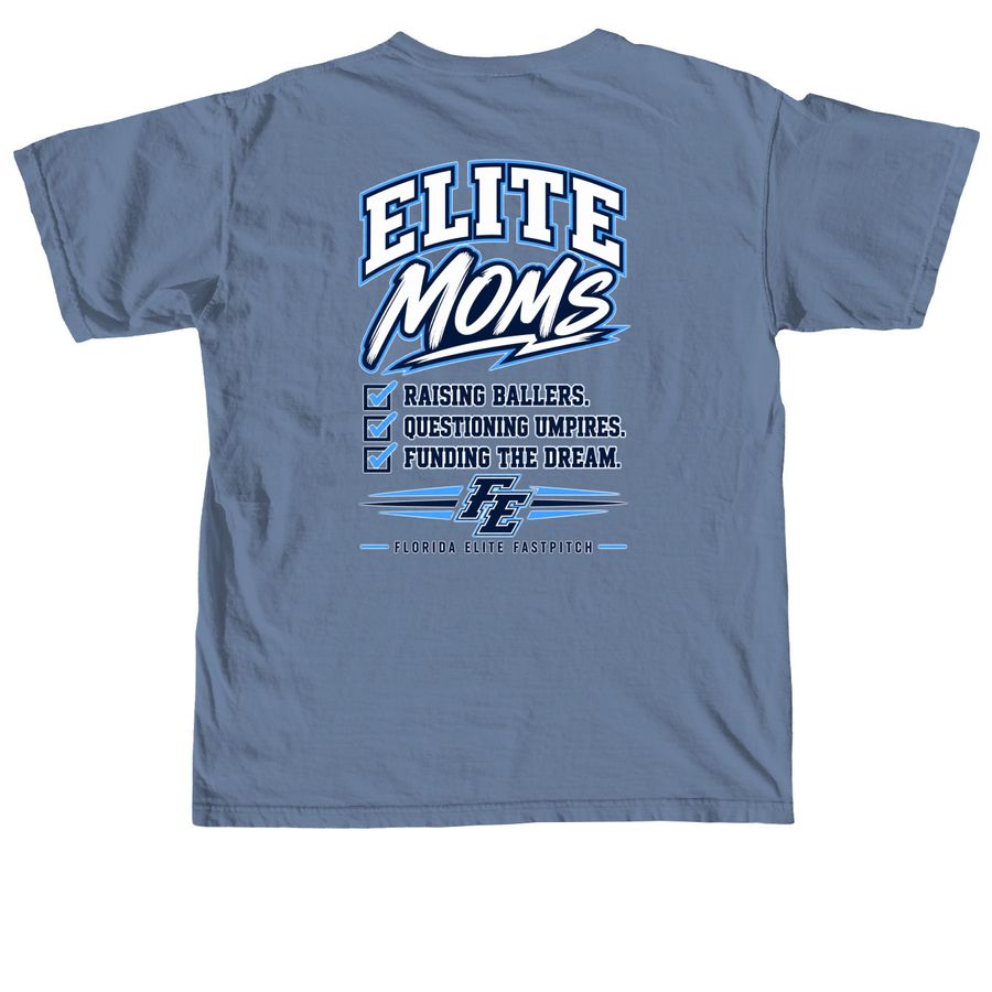 Florida Elite Moms - Dark, a Blue Jean Comfort Colors Unisex Tee