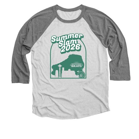 Summer Slam 2026, a Premium Heather and Heather White 3/4 Sleeve Baseball Tee