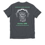 Food Sovereignty - Organic Cotton / Eco Tees, a Terrain Grey Allmade Organic Cotton Unisex Tee (back-view)