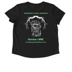 Food Sovereignty - Organic Cotton / Eco Tees, a Deep Black Allmade Eco Triblend Women?s Scoop Neck Tee (back-view)