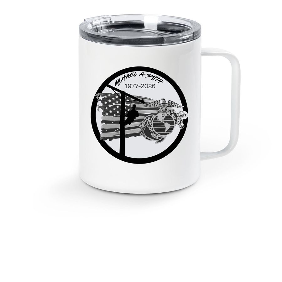 COFFEE MUG&nbsp;, a White Stainless Steel Travel Mug