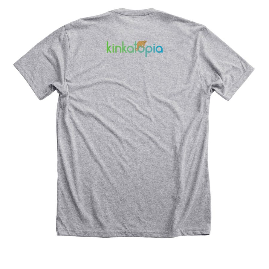 Bella and Kinky Always, a Athletic Heather Premium Unisex Tee (back-view)