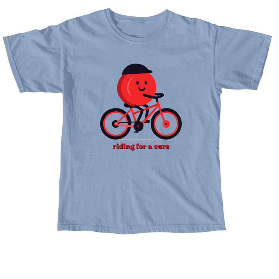 Riding For A Cure, a Washed Denim Comfort Colors Unisex Tee