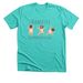 Yoga Pugs, a Heather Sea Green Premium Unisex Tee