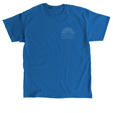 The Lightning Thief, a Royal Classic Unisex Tee (back-view)