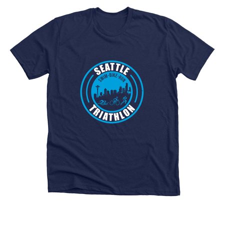 Tri Blend t-shirt and Hoodie, a Solid Navy Blend Premium Unisex Tee
