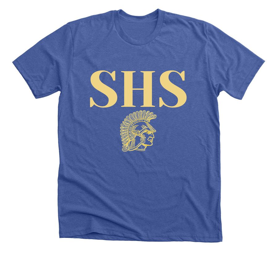 SHS Trojan, a Solid True Royal Premium Unisex Tee