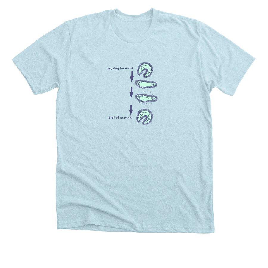 moving forward, a Heather Ice Blue Premium Unisex Tee