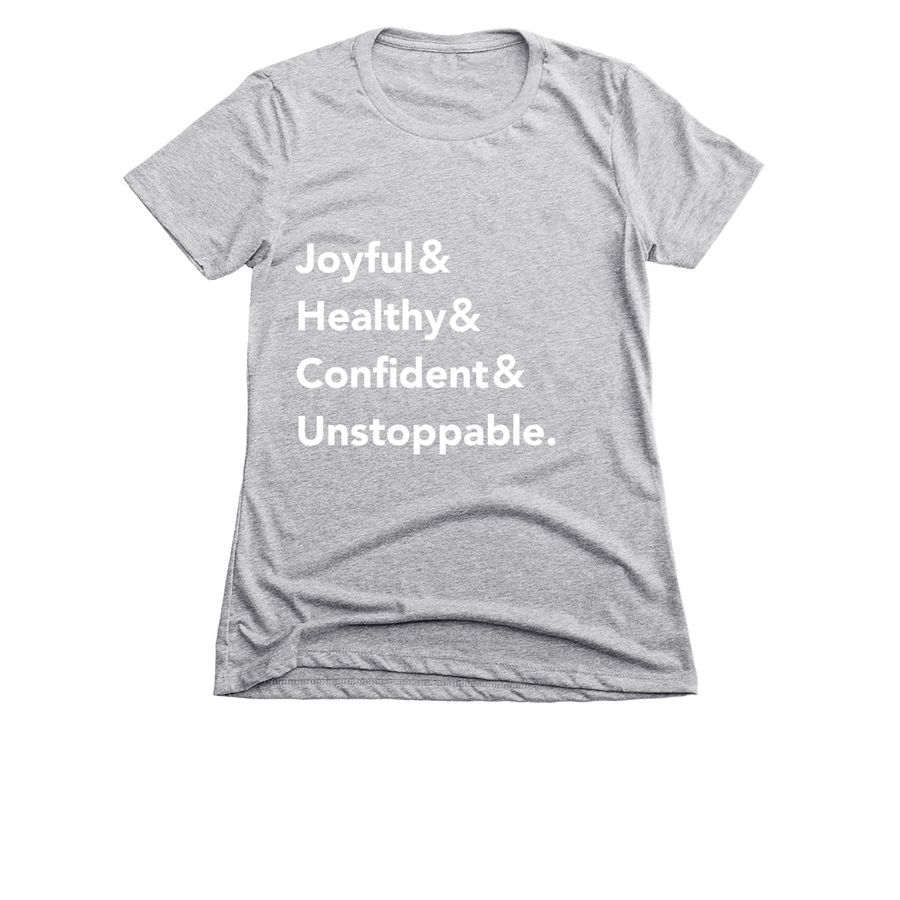 Joyful&, a Dark Heather Grey Women's Slim Fit Tee