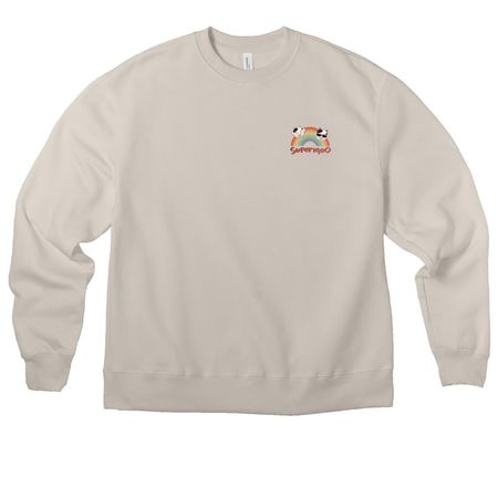 SuperMoo Keep Moving!, a Dust Premium Heavyweight Crewneck Sweatshirt