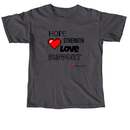 MLH NEO Pixel Heart #2, a Graphite Comfort Colors Unisex Tee
