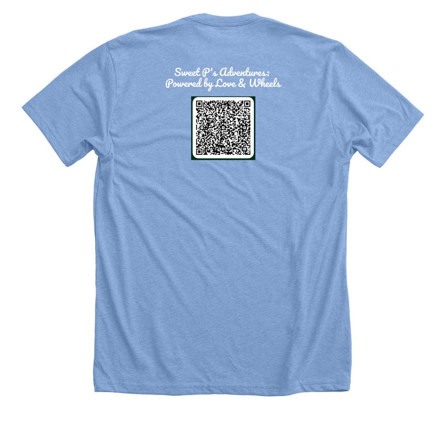 Help Presley get a wheelchair van, a Heather Carolina Blue Premium Unisex Tee (back-view)