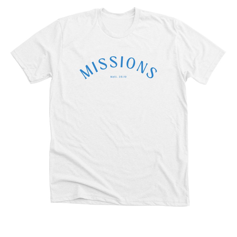Italy Summer Missions Trip ?26, a Solid White Blend Premium Unisex Tee