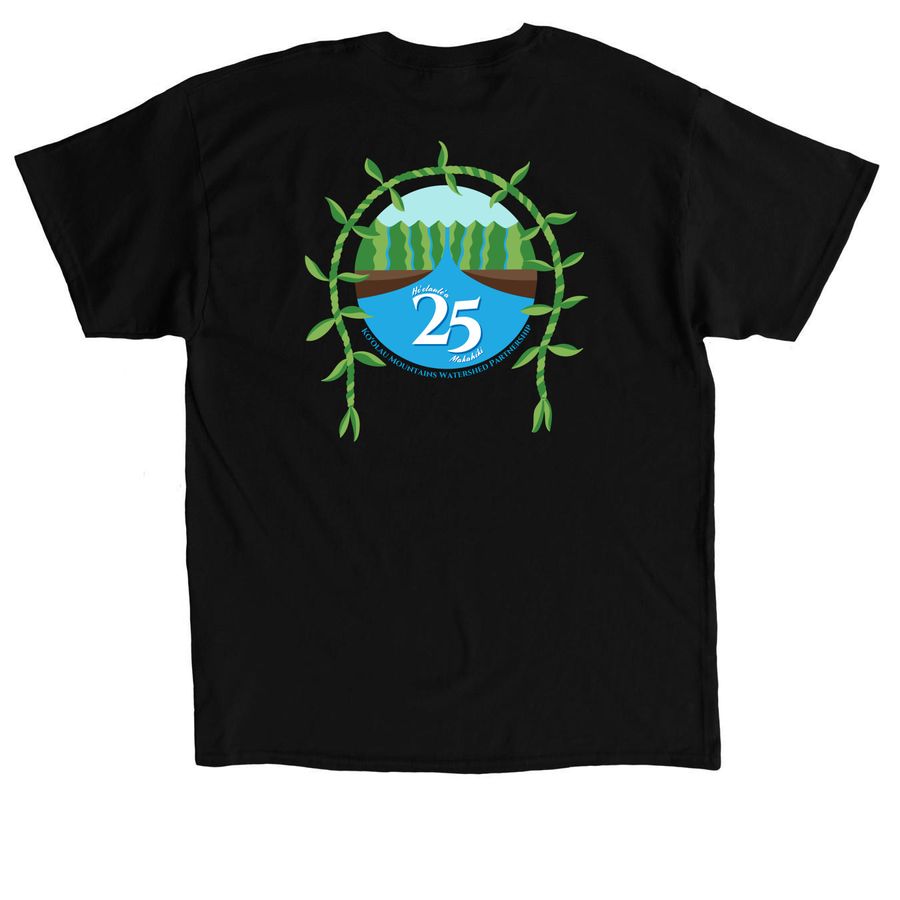 KMWP's 25th Anniversary, a Black Classic Unisex Tee (back-view)