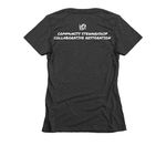 NOSC Tees & Hoodies, a Charcoal Women's Slim Fit Tee (back-view)