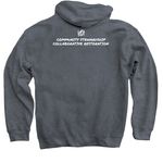 NOSC Tees & Hoodies, a Dark Heather Pullover Hoodie (back-view)