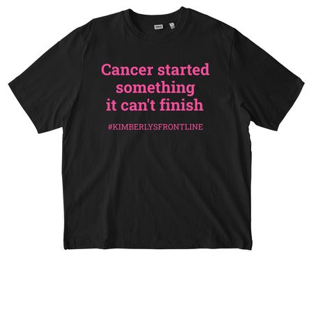 Cancer Started it, she's finishing it., a Black Stanley/Stella Unisex Freestyler Heavyweight Tee