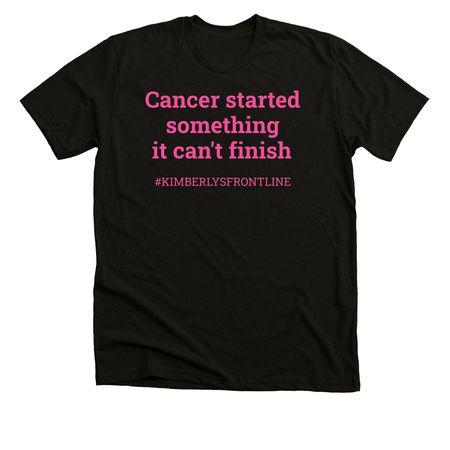 Cancer Started it, she's finishing it., a Black Heather Premium Unisex Tee