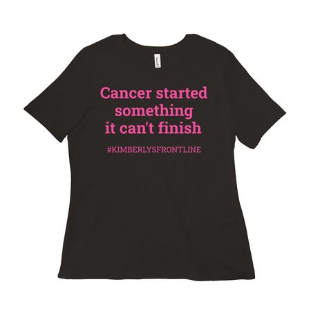Cancer Started it, she's finishing it., a Black Women?s Relaxed Cotton Tee