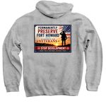 Protect Fort Howard, a Sport Grey Pullover Hoodie (back-view)