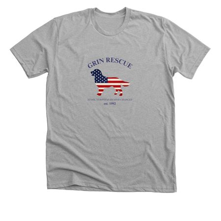 All American Golden - Design 2, a Athletic Heather Premium Unisex Tee
