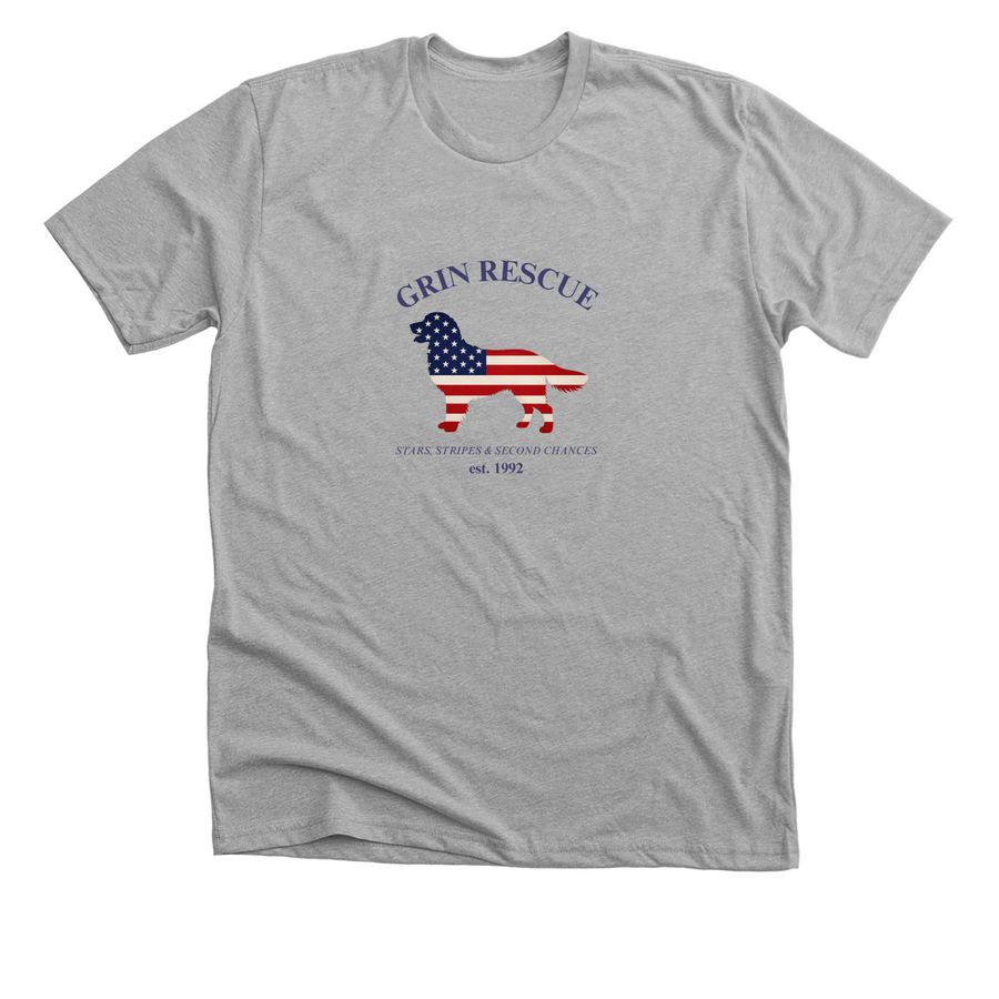 All American Golden - Design 2, a Athletic Heather Premium Unisex Tee
