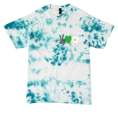 Community Support is Groovy Baby!, a Teal Crystal Tie Dye Tee