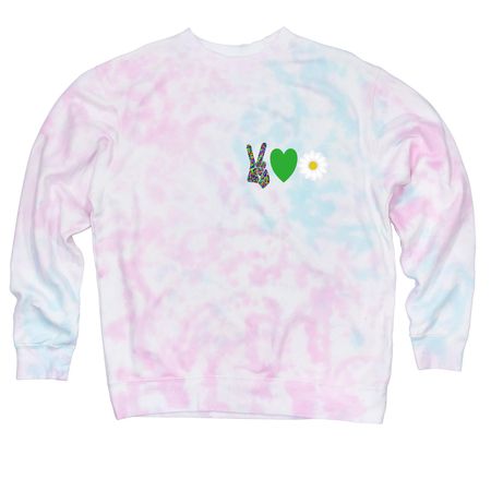 Community Support is Groovy Baby!, a Cotton Candy Tie Dye Crewneck Sweatshirt