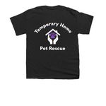 Temporary Home Pet Rescue, a Black Youth Unisex Tee (back-view)