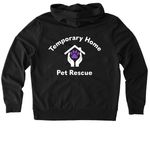 Temporary Home Pet Rescue, a Deep Black Allmade Organic French Terry Zip Up Hoodie (back-view)