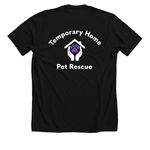 Temporary Home Pet Rescue, a Solid Black Blend Premium Unisex Tee (back-view)