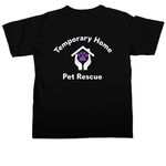 Temporary Home Pet Rescue, a Black Comfort Colors Unisex Tee (back-view)