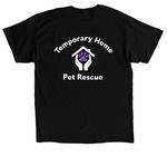 Temporary Home Pet Rescue, a Black Classic Unisex Tee (back-view)