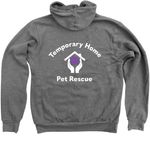 Temporary Home Pet Rescue, a Deep Heather Zip Up Hoodie (back-view)