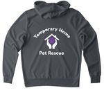 Temporary Home Pet Rescue, a Terrain Grey Allmade Organic French Terry Pullover Hoodie (back-view)