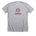 Psychedelic Justice, a Athletic Heather Premium Unisex Tee (back-view)