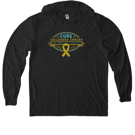 Childhood Cancer Awareness 2025 - OAF Shirts, a Space Black Allmade Eco Triblend Hoodie Tee