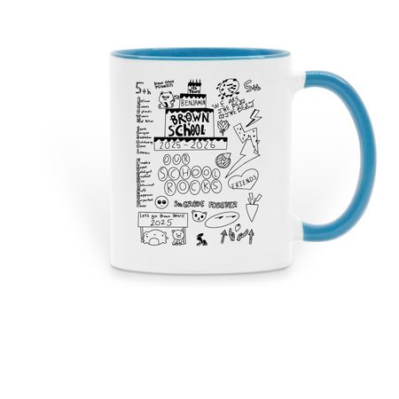 5th grade Davis mug, a Light Blue Two-Tone Ceramic Mug